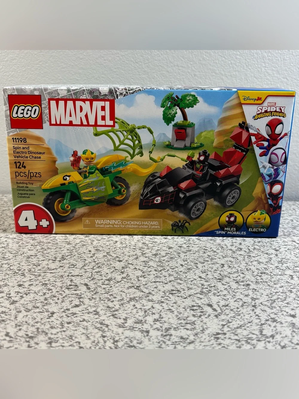 LEGO 11198 Marvel Spin and Electro Dinosaur Vehicle Chase New